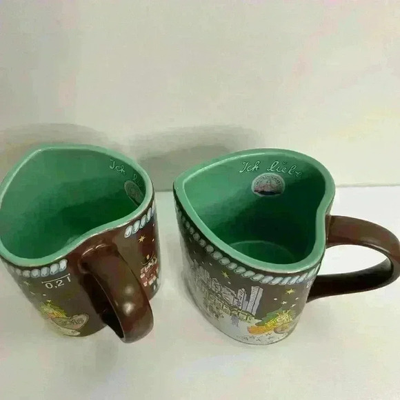2018 Chicago Christkindlmarket German‎ Christmas Market Heart Shaped Mugs - Picture 5 of 8